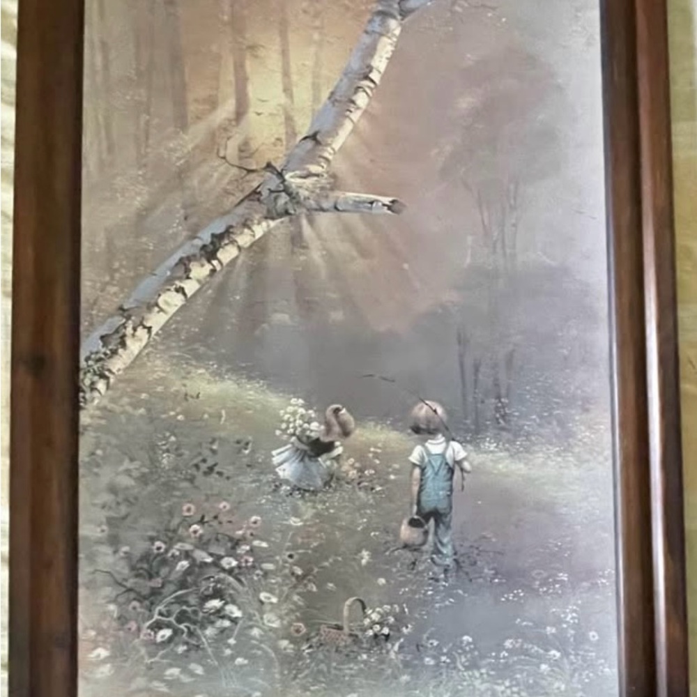 Andres Orpinas Boy and Girl Fishing Print